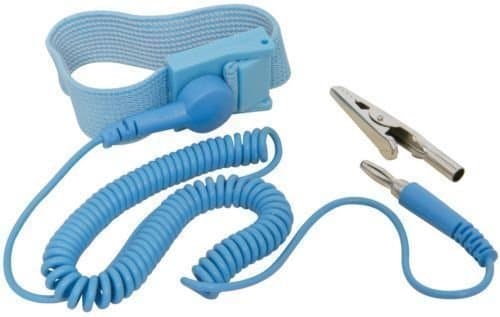 Anti-Static [ESD] Safe Discharge Wristband Wrist Strap Band Grounding Cord Tool- Blue