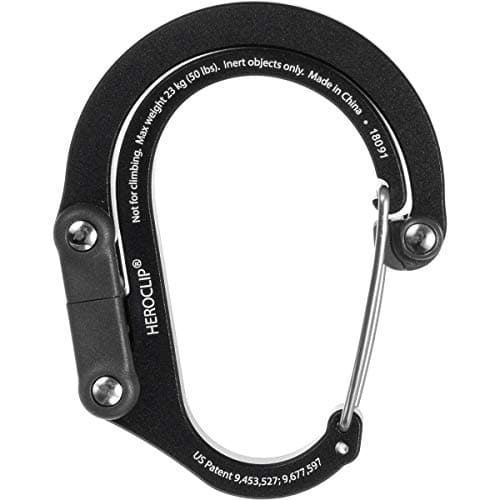 HEROCLIP Carabiner Clip and Hook (Small) | for Purse, Stroller, and Backpack