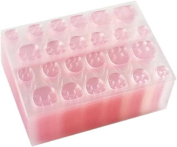 Nail Stickers, SKADE Doubld Side Jelly Glue Sticky Tabs for Press on Nails 1200 Pcs 50 Sheets Self-Adhesive for Fake Nails Breathable Transparent Bendable for Women Girls Pink
