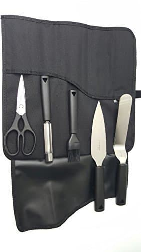 Original Thermomix Spain Spain Kitchen utensils super Knife sharp Spatula Pallet Apple disclaimer engraver Work equipment Scissors Baking brush Tool Accessories with Pocket in a gift box 6 Piece Set