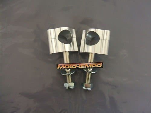 CNC 15mm HANDLEBAR CLAMP RAISERS RISERS FOR 28mm (1 1/8") FAT HANDLE BARS