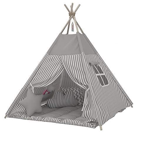 Elfique New Indian Tipi Play Tent, Double Padded Blanket (Tent with Blanket)