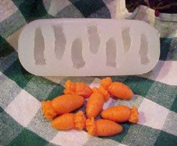 Carrot Mini Mini Embeds 7 Cavity Silicone Mold 5358 Food-Soap-Candle-Resin-Flexible