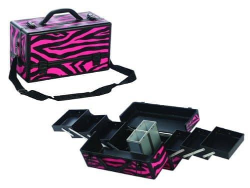 Forli F42-PZ Double-Cup Pink-Zebra Train Case