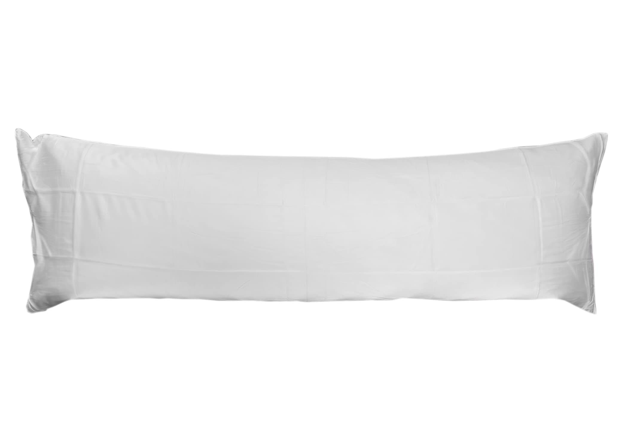 PillowtexCopper Ion Infused Rayon Derived from Bamboo Cooling Body Pillow Cover, Soft and Breathable Long Pillow Case, White (20x54)
