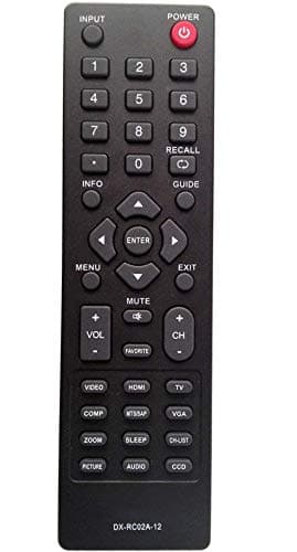 ALLIMITY DX-RC02A-12 Remote Control Replacement for Dynex TV DX-15E220A12 DX-19E220A12 DX-22L150A11 DX-24L150A11 DX-26L150A11 DX-32E150A11 DX-37L130A11 DX-40L150A11 DX-L19-10A DX-L32-10A