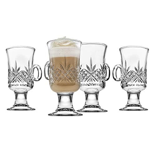 Godinger Dublin Irish Coffee Mugs for Coffees, Lattes, Cappuccinos, Smoothies, Hot&Cold Beverages, & More, 6oz Set of 4