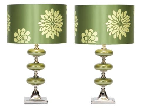 Casa Cortes Lush Green 23" Table Lamp - Set of 2