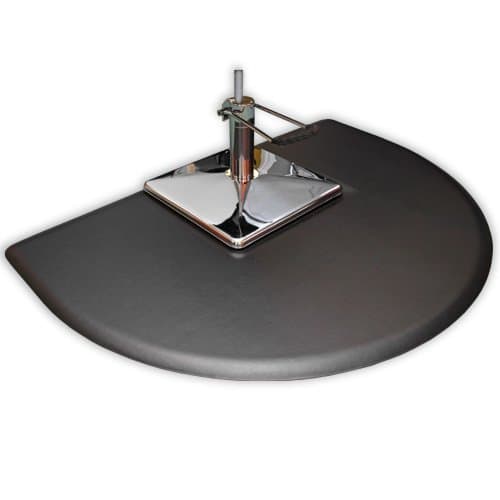 3.5' x 5 Polyurethane Barber Salon Anti Fatigue Floor Mat in Black w/Square-Base Impression (SHIPS FREE!)