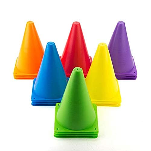 BELCO SPORTS 6INCHCONEPACK5 6 inch Cone Marker Set (Pack of 5)