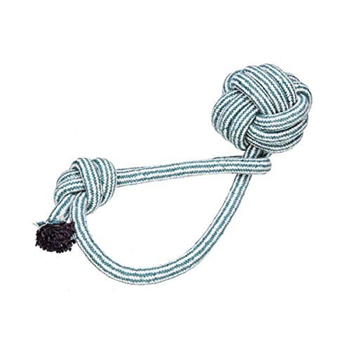 Stripe Cotton Knitted Long Tail Ball Tug Toy for Pets Dogs Cats