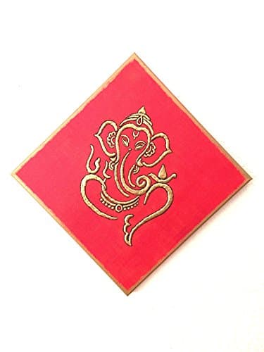 Ganesha wall hanging Handmade abstract Hindu God Ganesha canvas painted