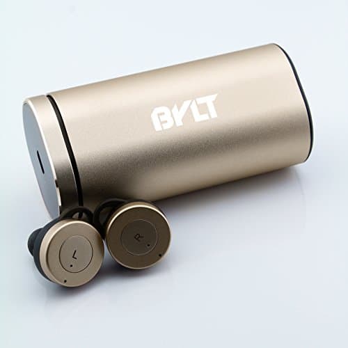 BYLT Audio True Wireless Earbuds Truly Wireless Bluetooth Sports Headphone Noise Cancelling Stereo Earphone With Mic For Samsung iPhone 7 Plus Case Sony Apple iPad Android IOS (Tyrant Gold)