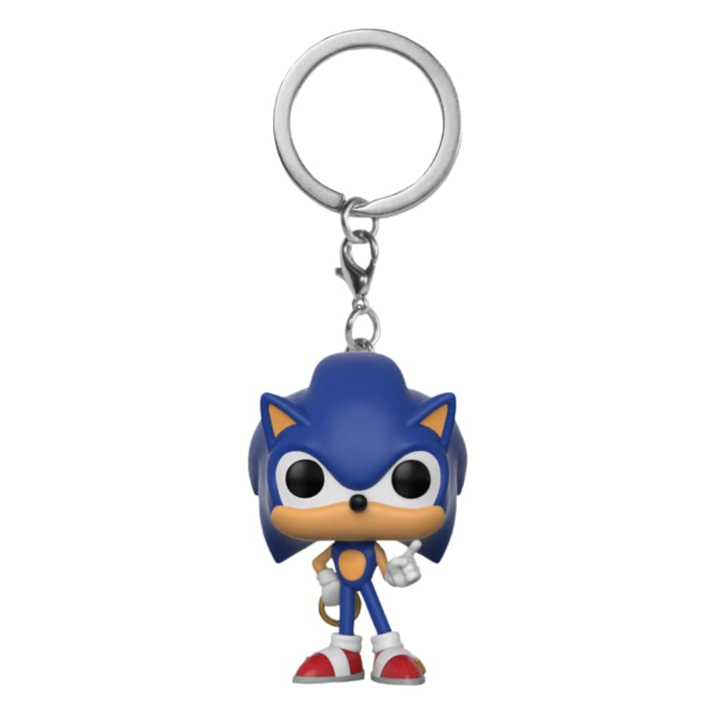 Pocket Pop! Keychain: Sonic the Hedgehog: Sonic the Hedgehog With Ring - Sonic the Hedgehog Novelty Keyring - Collectable Mini Figure - Stocking Filler - Gift Idea - Official Merchandise
