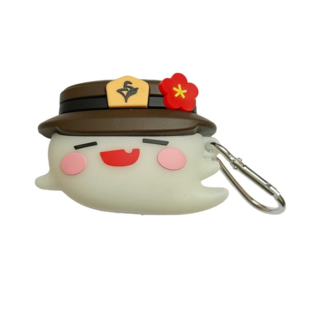 for Huawei Freeclip Headphone Case, Cute Ghost Shaped Design, Suitable for Boys/Girls, with Hooks for Easy Carrying, Suitable for Huawei Freeclip