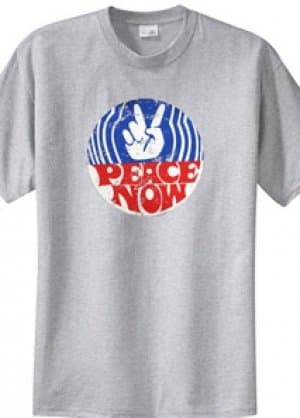Big Mens Peace Now Graphic T-Shirt (Big & Tall and Regular Sizes)
