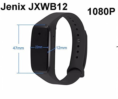 Jenix Spy Bracelet Camera Hidden Camera in Wrist Band 12MP Picture Shooting 1080P Full HD Video Recording JXWB12