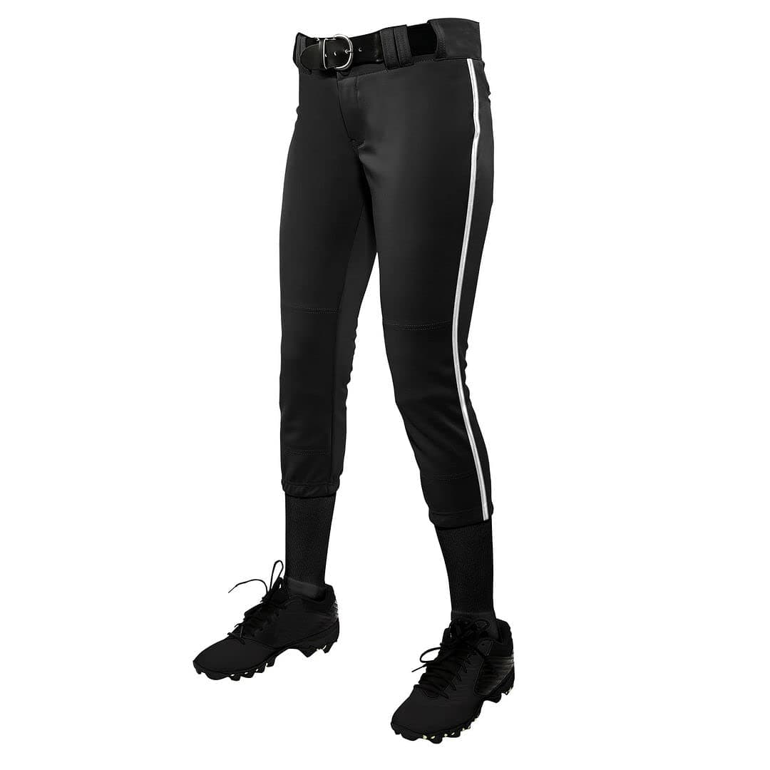 ChamproGirls' Tournament Low-Rise Youth Softball Pants with Braid