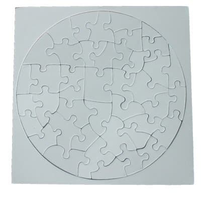 10pcs Round Sublimation Jigsaw Puzzle by Flat Heat Press Machine DIY Transfer Crafts