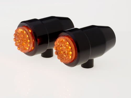 24 LED Black Taper Motorcycle Turn Signal or Marker Lights - Made in USA