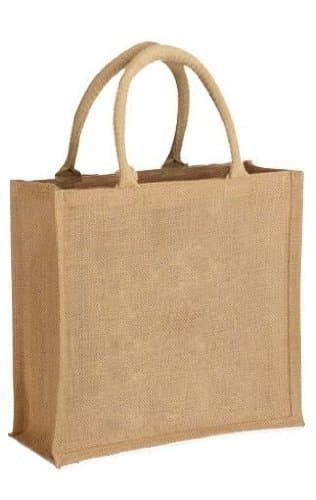 Natural Jute Burlap Handbag / Shopping Bag (12, 30 x 30 x 12 Cm)