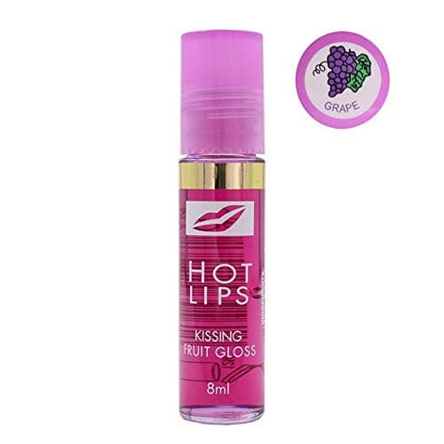 Hot Lips Kissing Fruit Flavoured Roller Ball Lip Gloss - Grape Flavour