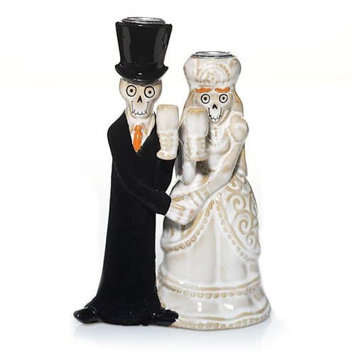 Bride And Groom Halloween Taper Candle Holder - Yankee Candle