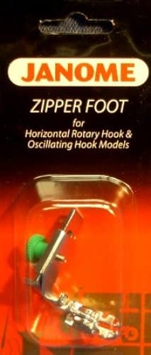 Janome Zipper Foot for Horizontal Rotary Hook & Oscillating Hook Models by Janome