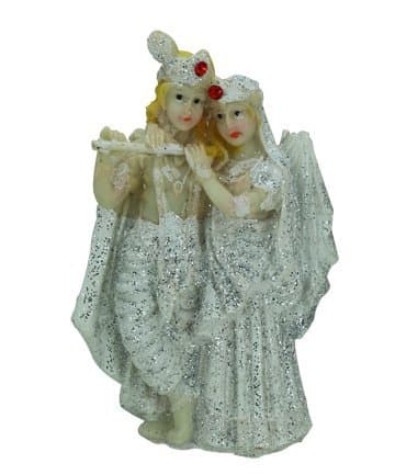 Shaishom White Marble Krishna Radha For Idol Statue