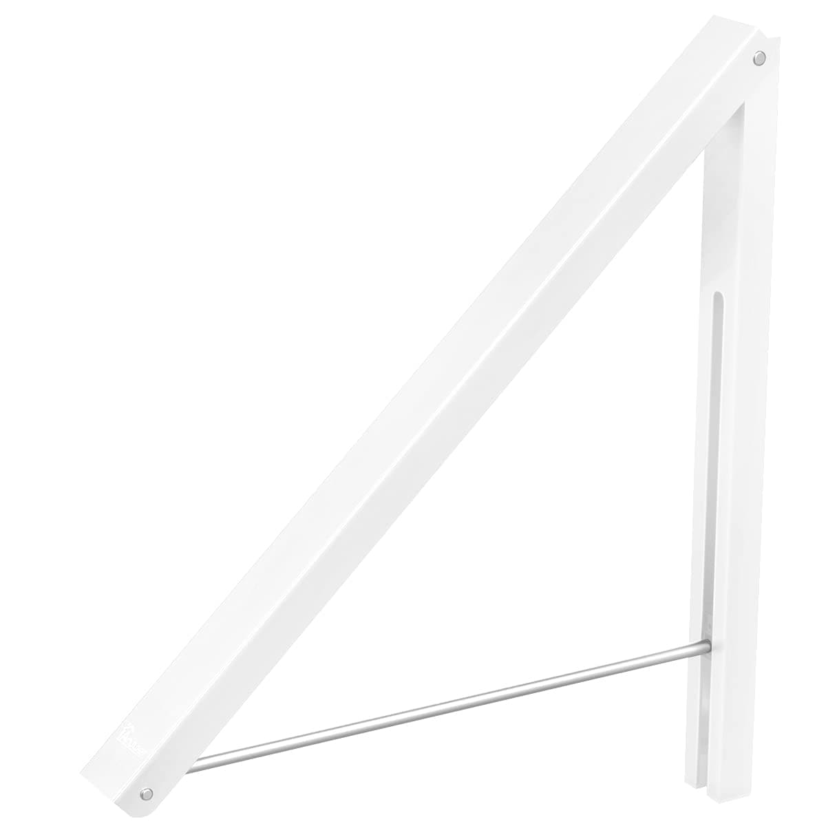 Folding Clothes Hanger Wall Mounted Retractable Clothes Rack, Aluminum, Easy Installation, White