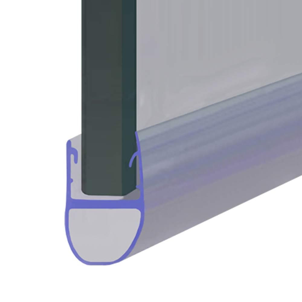 Shower Seal for Screens, Doors or Panels | Fits 8, 9 or 10mm Glass | Round Bubble Shape Seals Gaps of Up to 7mm | 80cm, 90cm, 140cm or 2m Long | SEAL009 (80cm)