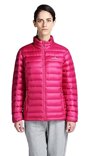 MOUNTEC Women's Goose Down Jacket Packable Lightweight Short Down Coat