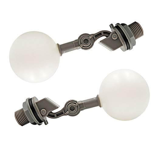 2 Pcs Float Valve 1/2 or 3/4 Water Float Valve with Adjustable Arm Automatic Fill for Livestock Water Tank Fountains (1/2 Inch)