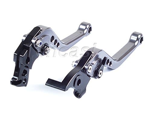 Tencasi Titanium CNC Short Adjustable Brake Clutch Lever Compatible with 390 Duke/RC390 2013-2018, 200 Duke/RC200 2014-2016, RC125/125 Duke 2014-2018