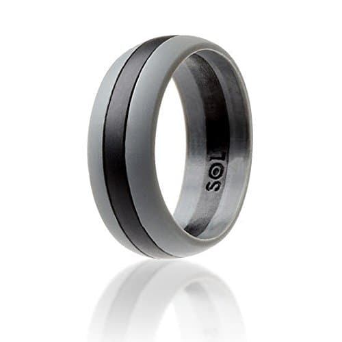 SOL Ring Gray with black in the middle Size 12
