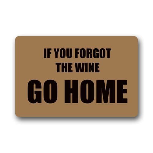 Tommy GTA Custom Machine-washable Door Mat If You Forgot the Wine Go Home Indoor/Outdoor Decor Rug Doormat 23.6"x15.7"