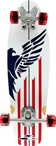 Surfskate Usa 9x32.5 White/Red/Blue Complete Skateboard