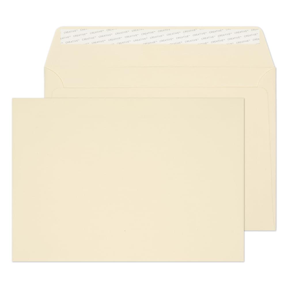 Blake Creative Senses C5 162 x 229 mm 145gsm Luxury Handmade Feltmark Peel & Seal Wallet Envelopes (44FT347) Ivory - Pack of 25
