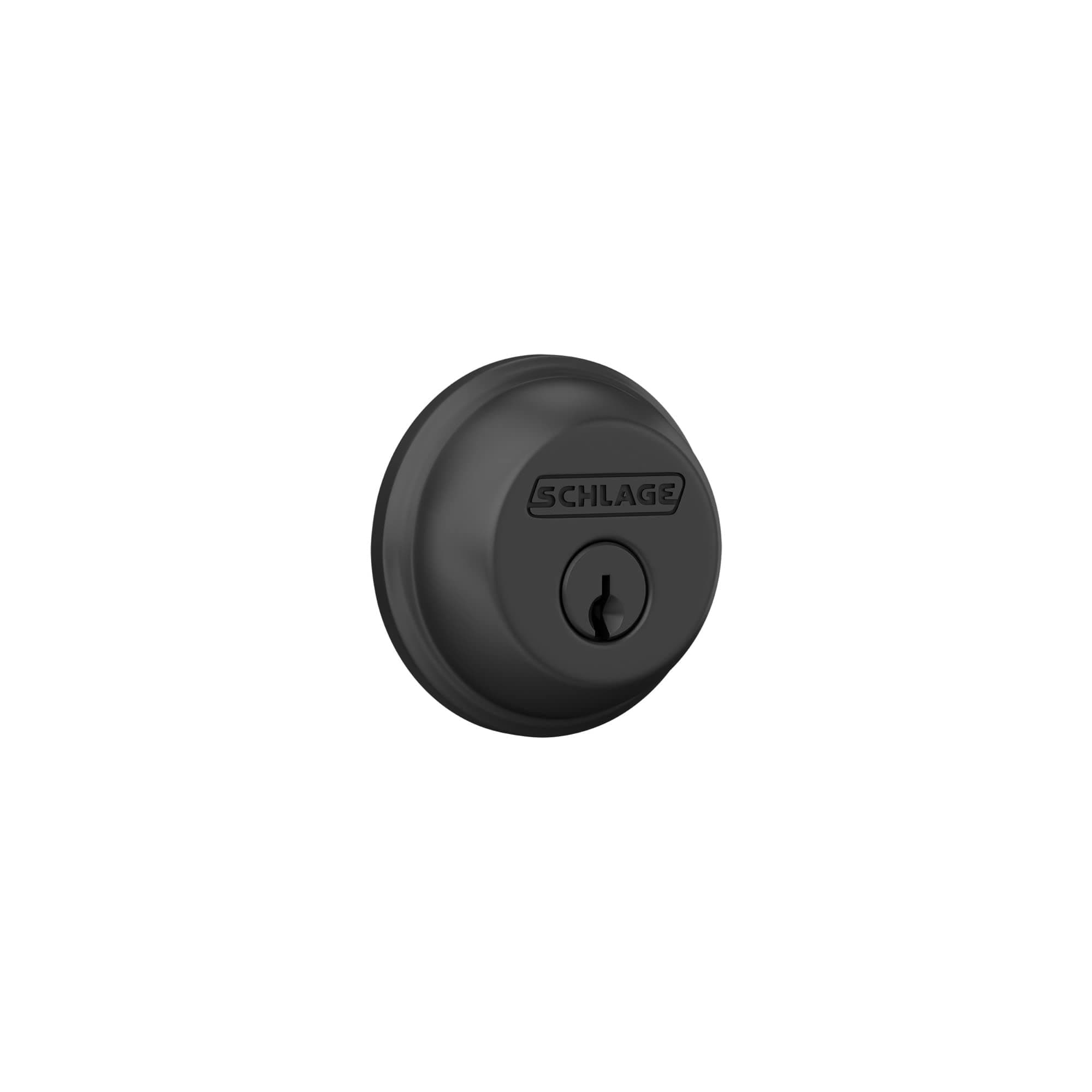 B60 N 622 Deadbolt, Keyed 1 Side, Highest Residential Security, Matte Black