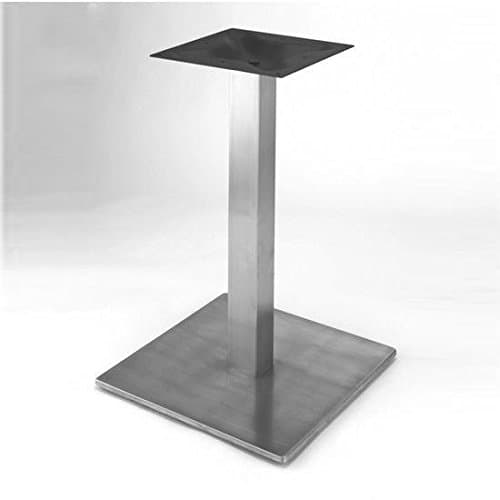 Nikai Stainless Steel Square Counter Height Table Base, 21 inch W x 21 inch D x 34-1/2 inch H, Single 3 inch Column