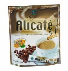 Alicafe Premium Instant 5 in 1 Coffee Drink with Oligofructose & Ginseng 300g