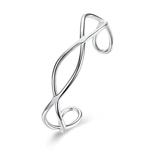 Ekavtor Alipeia Cross Open Cuff Twist Wire Copper Bangle Bracelets