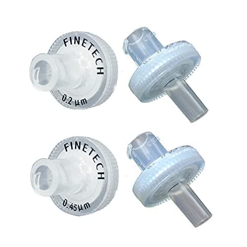 Hydrophilic PVDF Syringe Filters 13mm Diameter 0.22μm Pore Size for Laboratory Filtration by Finetech (Pack of 100）Made in Taiwan (PVDF 13mm 0.22um, 100)