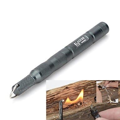 LAIX D3 EDC Outdoor Wilderness Survival Multi-Function Tactical Tools Stone Flint + Compass - Gray