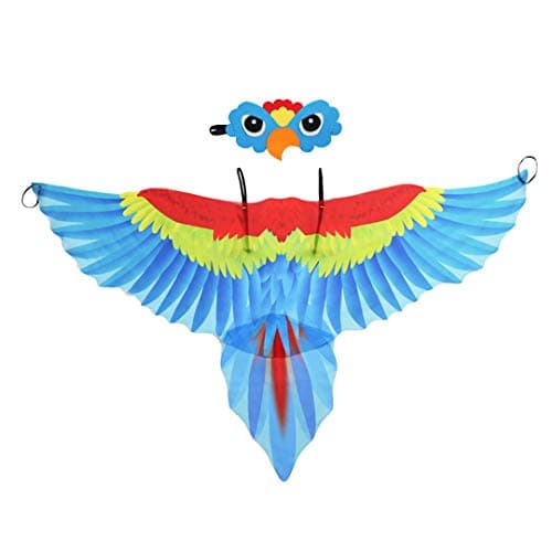 Bird Wings Peacock Cape and Mask Cosplay Costume Dress Up for Kids Boys Girls