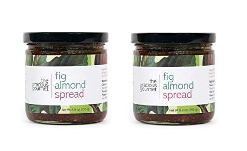 Fig Almond Spread Gourmet Jam by The Gracious Gourmet (2 pack), red