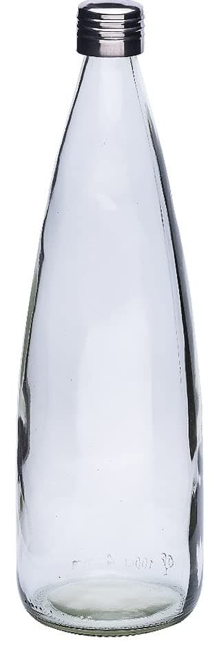 - SAND DUNE Set of 1, 1000 ml Each Glass water bottle, with Leak-Proof Airtight Stainless-Steel Lid for Water, Smoothie, Juices - Reusable Travel Glass Drinking Fridge Bottles