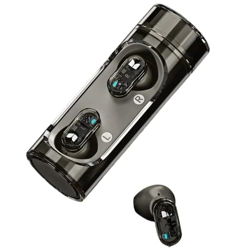 Monster XKT13 Bluetooth Earphones Gaming Headset Noise Reduction Long Standby Earbuds Rotating Transparent Shell Headphones,BLACK