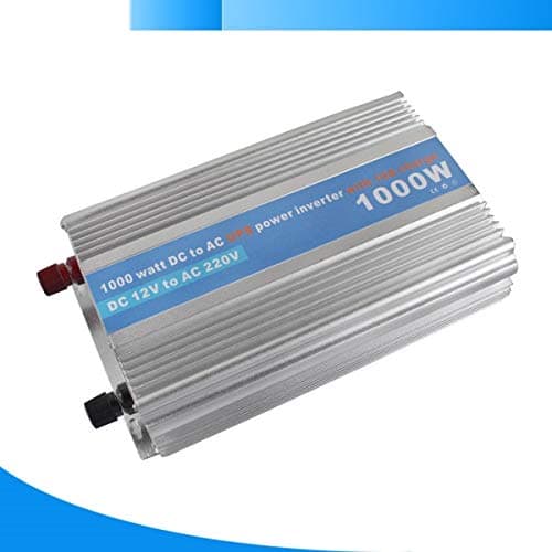 Solar Power Inverter with Built-in Solar Controller, PWM; 1000W, 12VDC to 110Vac Modified Sinewave; Plug & Play Solar; Simply Connect 12V Solar Panel & A Battery (ESI12V1K)