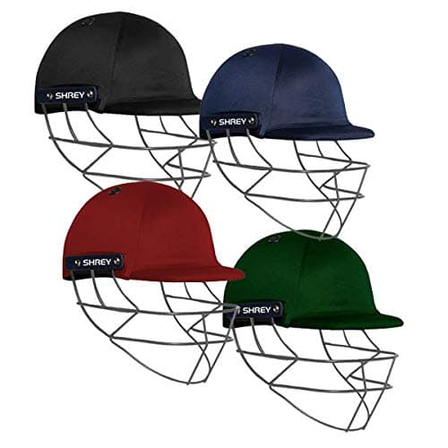 Shrey Cricket Helmet Performance 2.0 Steel Grill - Navy/Green/Maroon - Adults & Juniors - Navy - Medium (58/61cm)